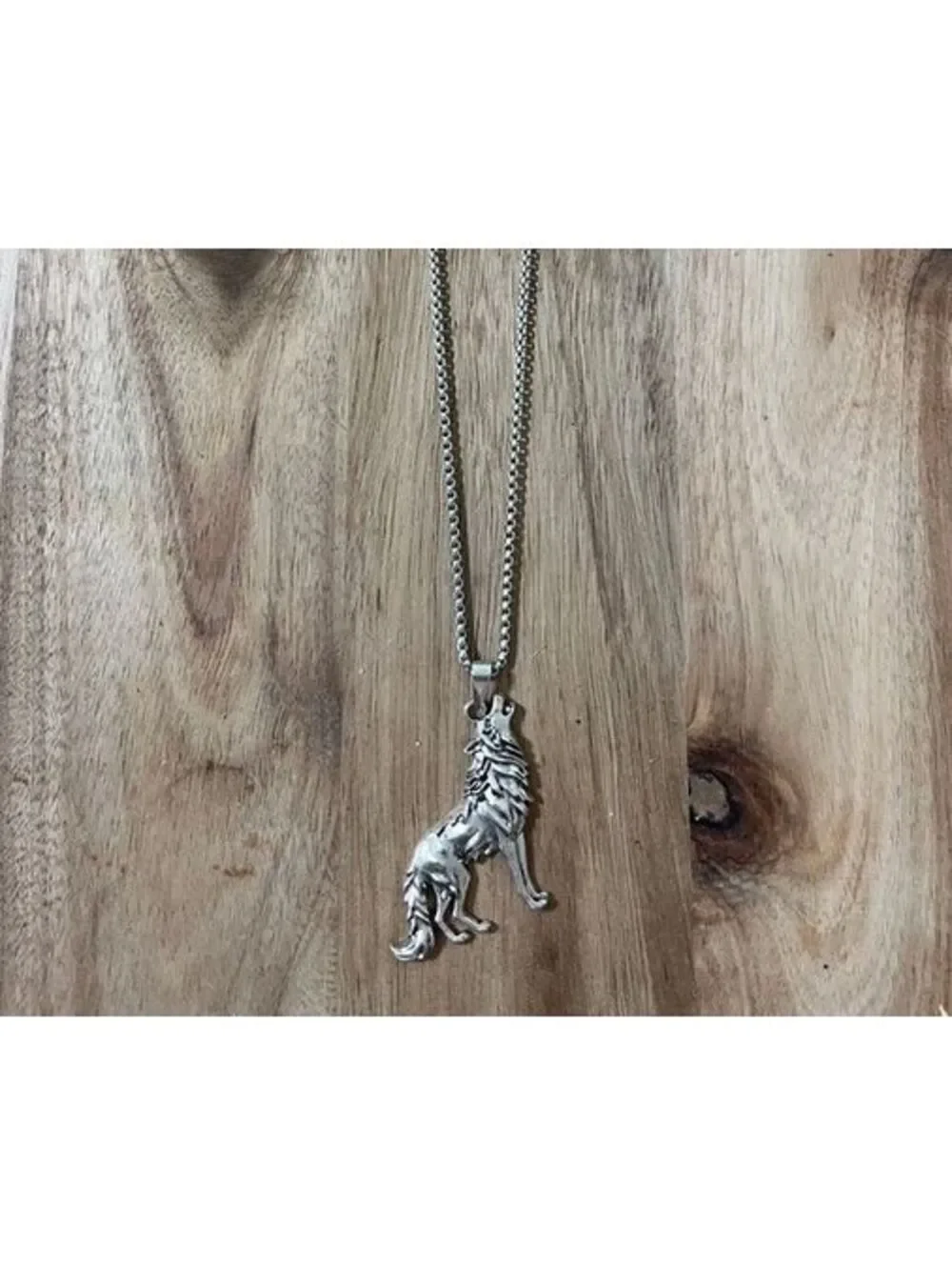 Bold Howling Wolf Silver Pendant Necklace for Wild Souls